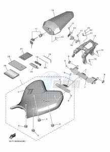 YZF690 YZF-R7 (BEBG) drawing SEAT