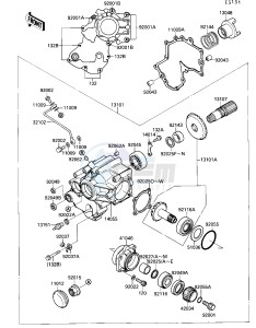 VN 1500 B [VULCAN 88 SE] (B1-B3) [VULCAN 88 SE] drawing FRONT BEVEL GEAR