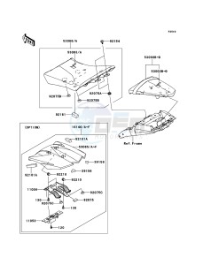 Z1000_ABS ZR1000ECF FR XX (EU ME A(FRICA) drawing Seat