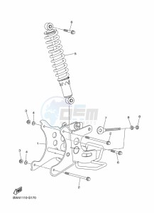 YFZ50 (BW4D) drawing REAR ARM