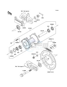 KX85/KX85-<<II>> KX85BCF EU drawing Rear Hub