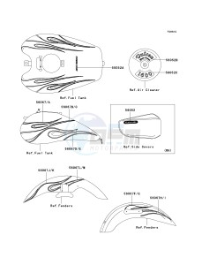 VN 1600 B [VULCAN 1600 MEAN STREAK] (B6F-B8FA) B7FA drawing DECALS-- BLACK- --- B7FA- -