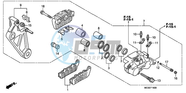 REAR BRAKE CALIPER