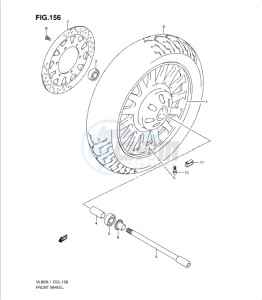 VL800 drawing FRONT WHEEL (VL800CUEL1 E19)