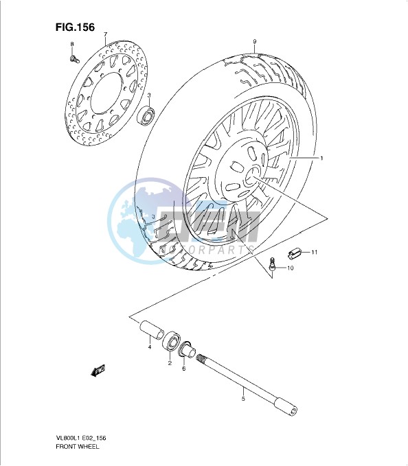 FRONT WHEEL (VL800CUEL1 E19)