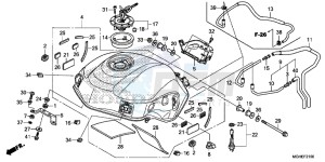 VFR1200XDE CrossTourer - VFR1200X Dual Clutch 2ED - (2ED) drawing FUEL TANK