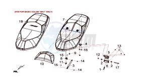 GTS 300i drawing BUDDYSEAT / REAR LUGGAGE FRAME /