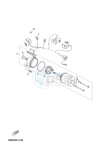 YP125RA (ABS) X-MAX125 ABS X-MAX125 ABS (2ABE) drawing STARTING MOTOR