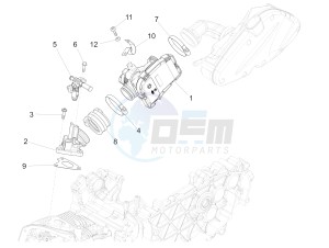 Fly 150 4T 3V ie (USA) drawing Throttle body - Injector - Union pipe