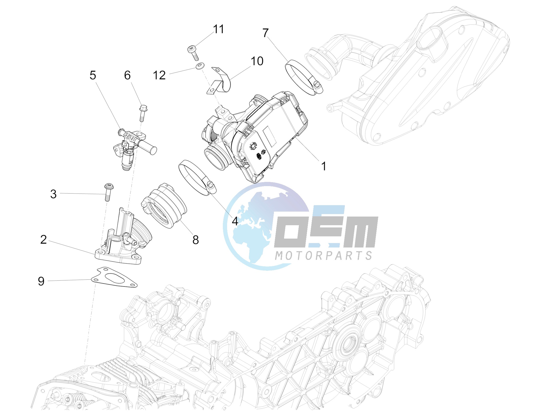 Throttle body - Injector - Union pipe