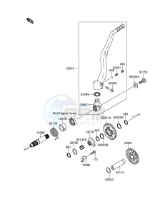 RM-Z250 (E28) drawing KICKSTARTER MECHANISM