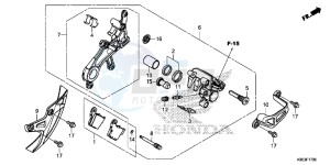 CRF250R Europe Direct - (ED) drawing REAR BRAKE CALIPER