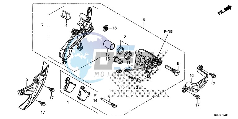 REAR BRAKE CALIPER