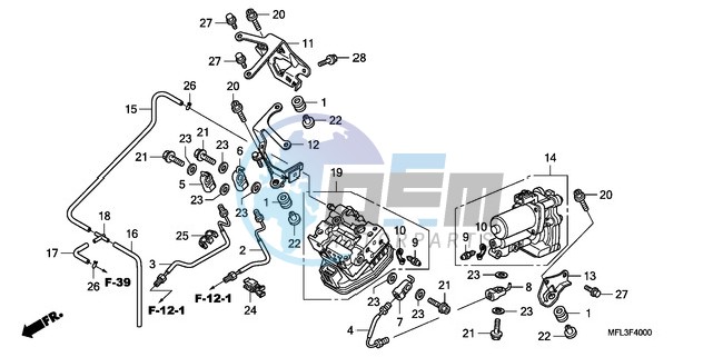 REAR POWER UNIT/REAR VALV E UNIT