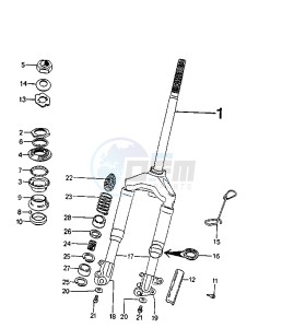 SPEEDAKE - 50 cc drawing FRONT FORK