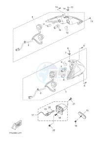 YP125RA (ABS) X-MAX 250 X-MAX 250 (1YS6 1YS6 1YS6) drawing TAILLIGHT