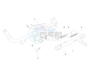 V7 II Racer ABS 750 drawing Lateral stand