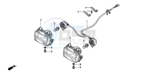 TRX350TM RANCHER drawing HEADLIGHT (TRX350TM/TE)