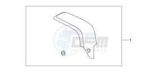 CBR600RR9 France - (F / CMF SPC) drawing CARBON FIBER EXHAUST GUARD