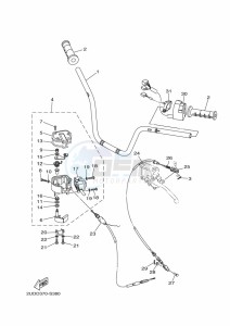 YFM700FWAD GRIZZLY 700 EPS (BLTT) drawing STEERING HANDLE & CABLE