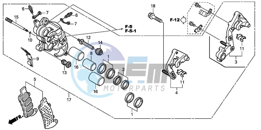 R. FRONT BRAKE CALIPER