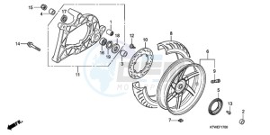 SH300A9 UK - (E / ABS MKH TBX) drawing REAR WHEEL/SWINGARM