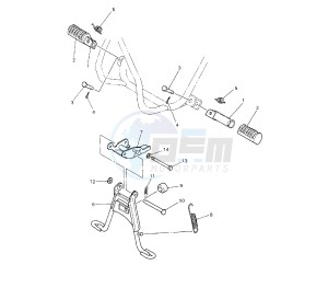 PW 50 drawing STAND AND FOOTREST