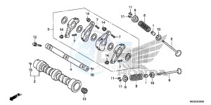 NC700SDC drawing CAMSHAFT/ VALVE