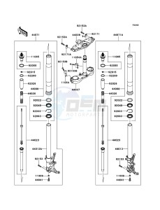 1400GTR_ABS ZG1400CBF FR GB XX (EU ME A(FRICA) drawing Front Fork