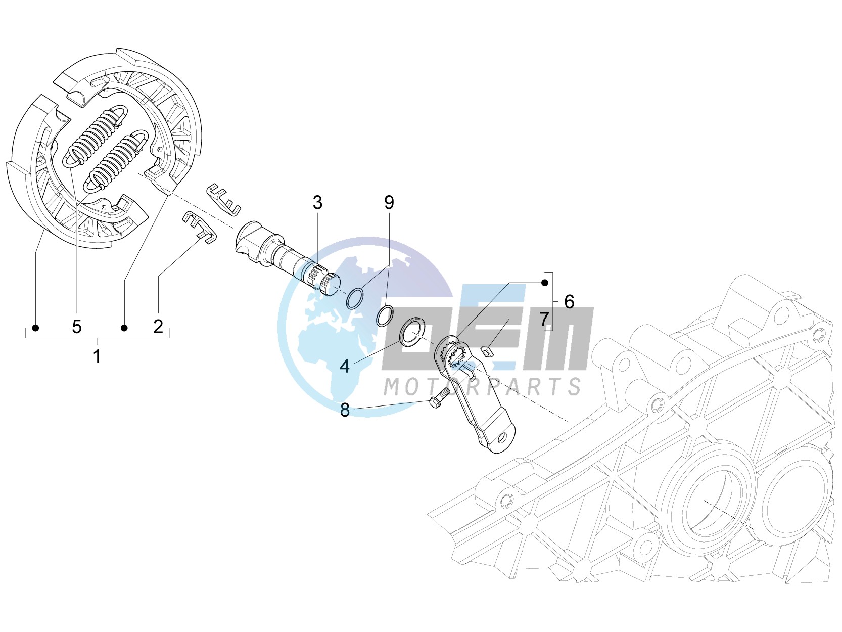 Rear brake - Brake jaw