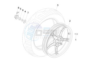 Liberty 200 4t e3 drawing Rear Wheel