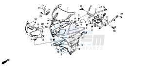 NSR125R drawing UPPER COWL