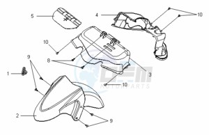 VS 125 EURO3 drawing FRONT FENDER