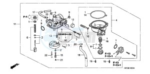 TRX90XC TRX90 ED drawing CARBURETOR