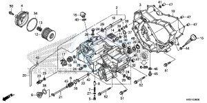 TRX420FA1H TRX420 ED drawing FRONT CRANKCASE COVER (TRX420FA1/FA2)