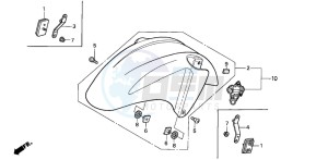 CBR600FS drawing FRONT FENDER