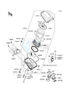 KVF650_4X4 KVF650FCS EU GB drawing Air Cleaner