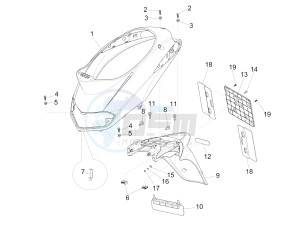 Liberty 125 4t 3v ie e3 drawing Rear cover - Splash guard