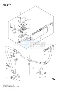 GSF650 (E21) Bandit drawing CLUTCH MASTER CYLINDER (GSF650SL1 E21)