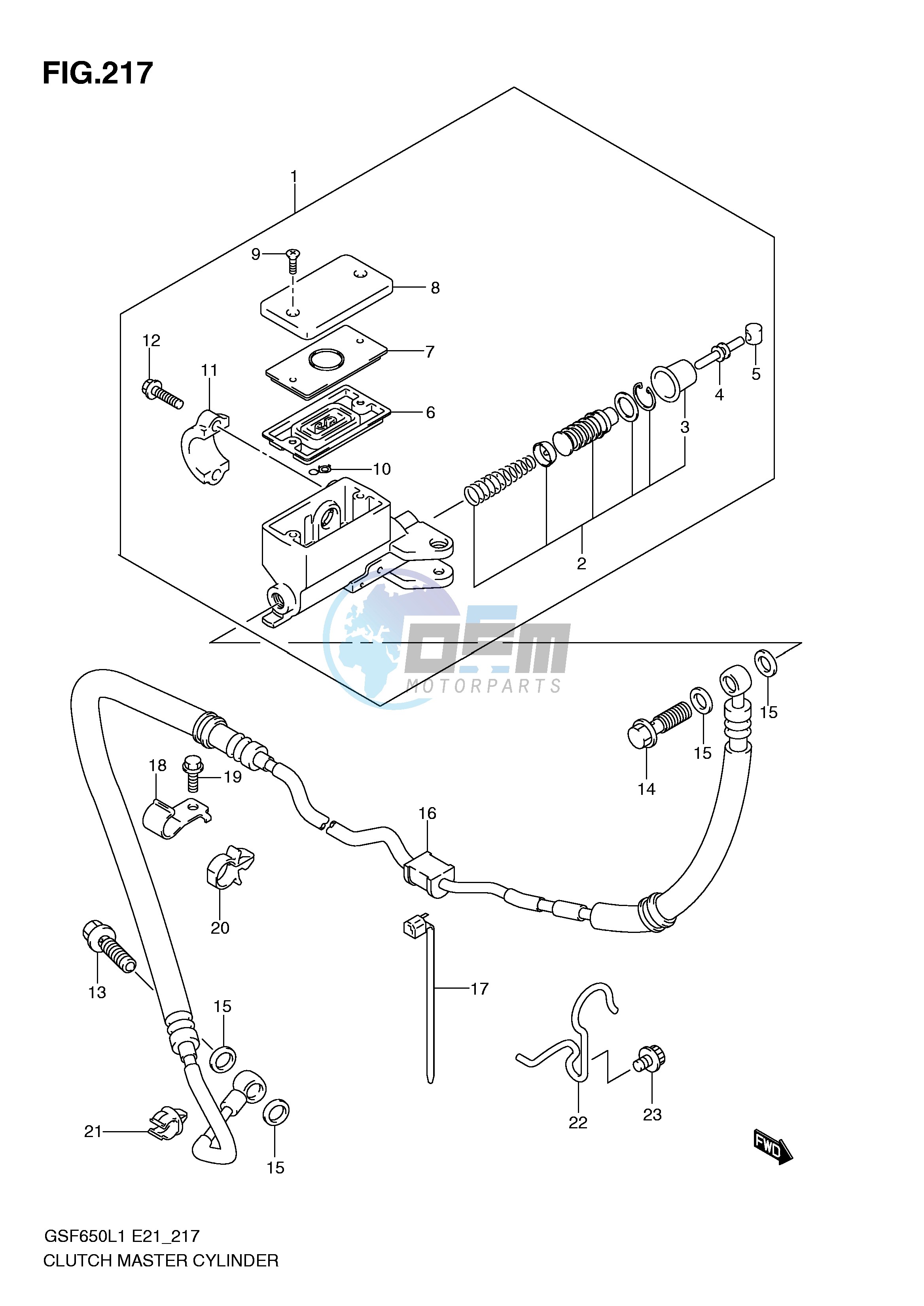 CLUTCH MASTER CYLINDER (GSF650SL1 E21)