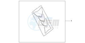 CB600F39 Spain - (SP / ST 25K) drawing TANK PAD HRC LOGO