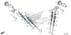 CRF250ME CRF250M UK - (E) drawing CAMSHAFT/VALVE