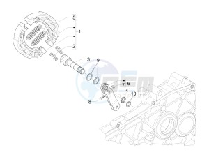 Typhoon 50 4T 4V E2 (NAFTA) drawing Rear brake - Brake jaw