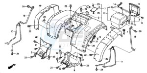 TRX450ES drawing REAR FENDER