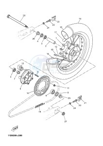 XT660Z TENERE (2BD3) drawing REAR WHEEL