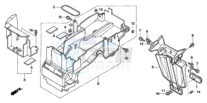 CB1300A CB1300SUPER FOUR drawing REAR FENDER (CB1300A/SA)