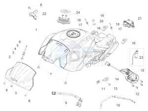 Tuono V4 1100 Factory (USA-CND) USA-CND drawing Fuel Tank