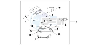 SH300AR9 Europe Direct - (ED / ABS) drawing TOP BOX 35 L PEARL MONTANA BLUE