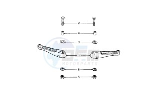 X RACE - 50 cc drawing FOOTREST