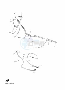 NIKEN GT MXT850D (B5B9) drawing STEERING HANDLE & CABLE